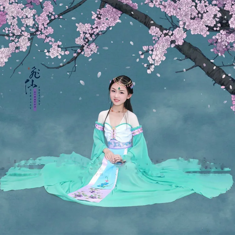 

Green and Red 2 Colors Mobile Game Cang Qiong Bian Actress Nazha MeiDuSha Chiffon Cosplay Costume for Women Fairy Costume