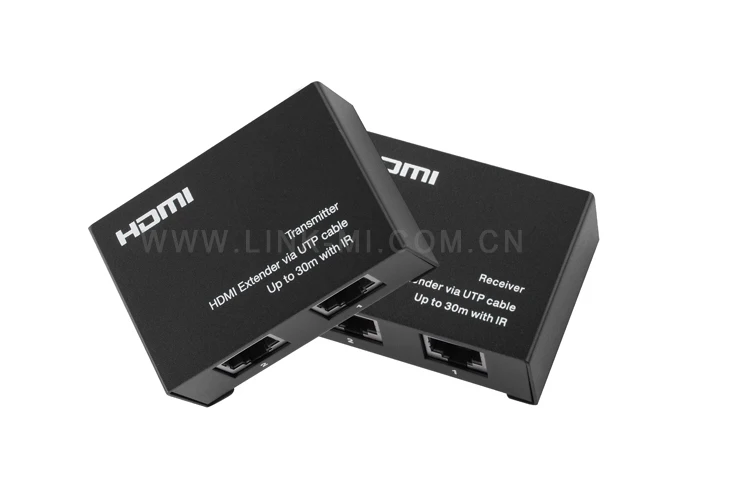 LINK-MI EX30 30 М 3D HDMI удлинитель передатчик и приемник HDMI сигнал 1080p до 30 м через двойной Cat5e/6 кабель с ИК-управлением