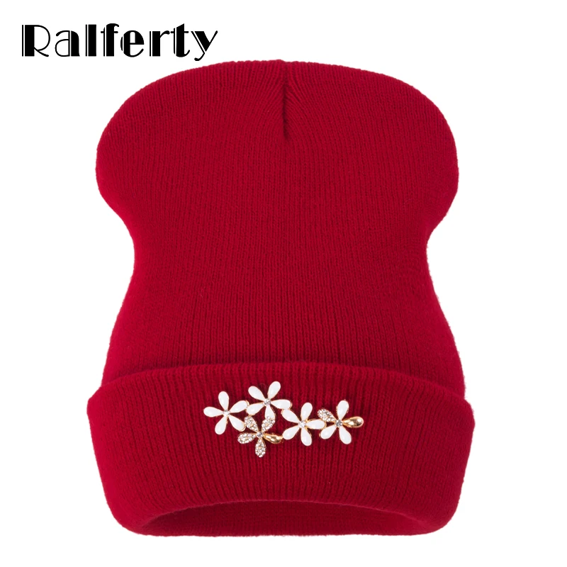Ralferty Beanies женские шапки шапка женская зимняя Цветочная шапочка Женские