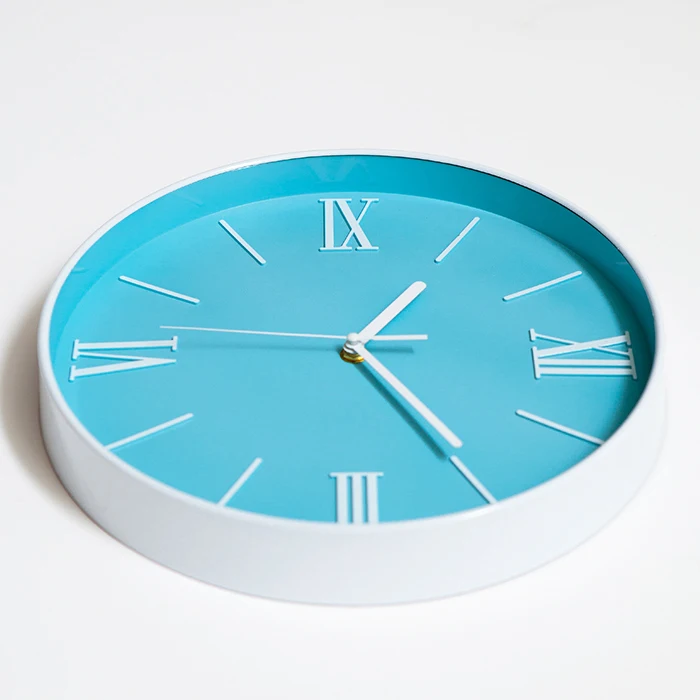 

Minimalist Mediterranean Style Wall Clock Bedroom Living Room Round Decoration Creative Clock