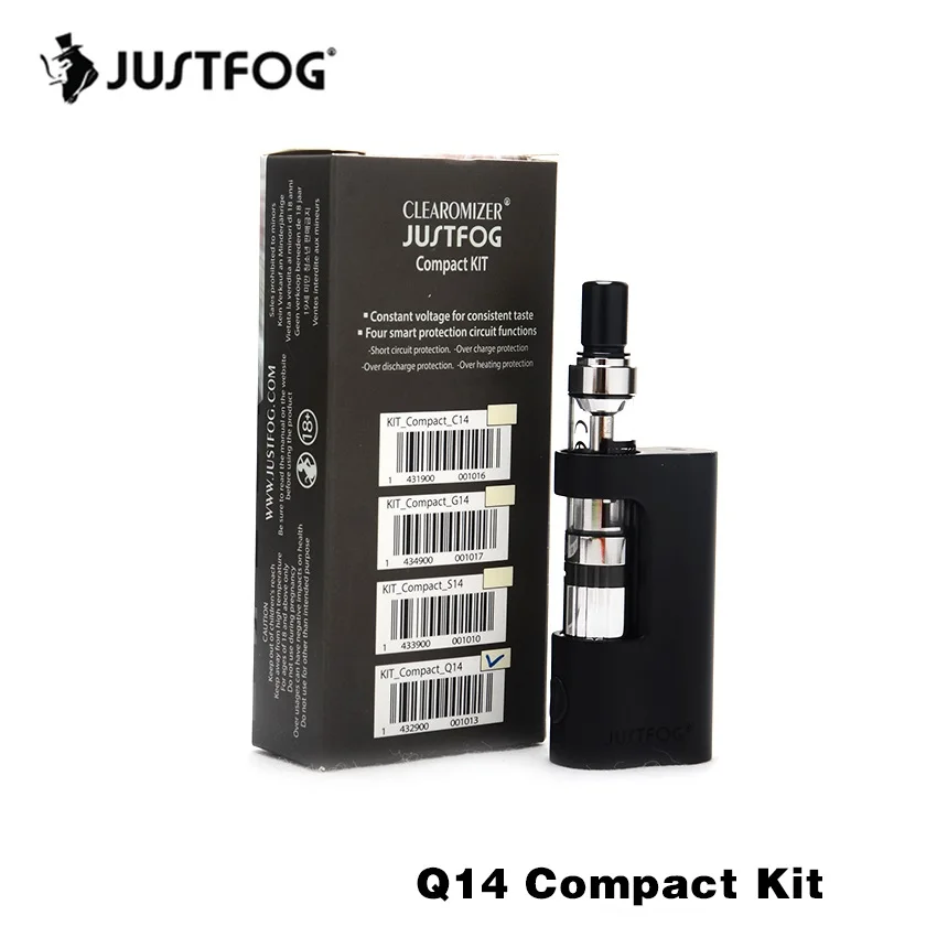 Original JUSTFOG Q14 Compact Kit 900mah Battery 1.8ml Tank Capacity 1.6ohm Clearomizer vs justfog Q16 VS C14 KIT | Электроника