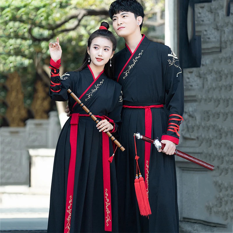 Мужской костюм Hanfu Женский сценический костюм Han Ele Мужская t одежда для выступлений мужской Традиционный китайский стиль Национальный комплект одежды DN3509