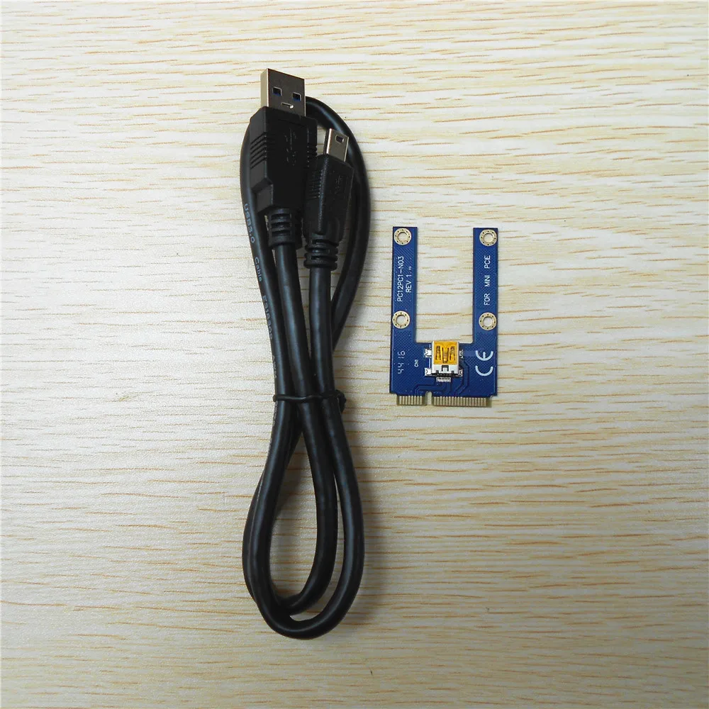 30 шт. Ver006C стояк Mini pci-e PCIe PCI Express 1X в 16x Extender Riser Adaptador де tarjeta SATA 6Pin для bitcoin БТД mineria |