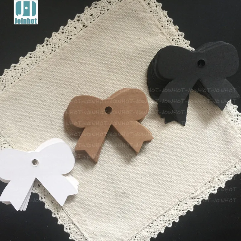 100 шт. 6*5 см белая коричневая черная розетка подвесные бирки из крафт-бумаги для
