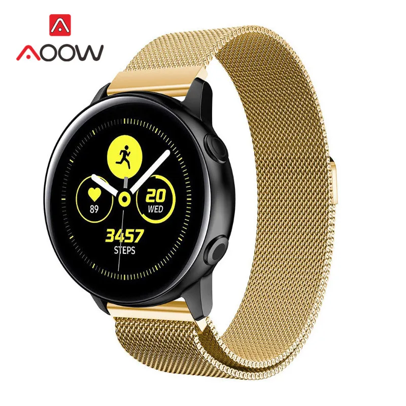 18 мм 20 мм 22 мм Магнитная Миланская петля для samsung Galaxy Watch Active 42 мм 46 мм gear Sport S2 S3 Amazfit bip huawei ремешок