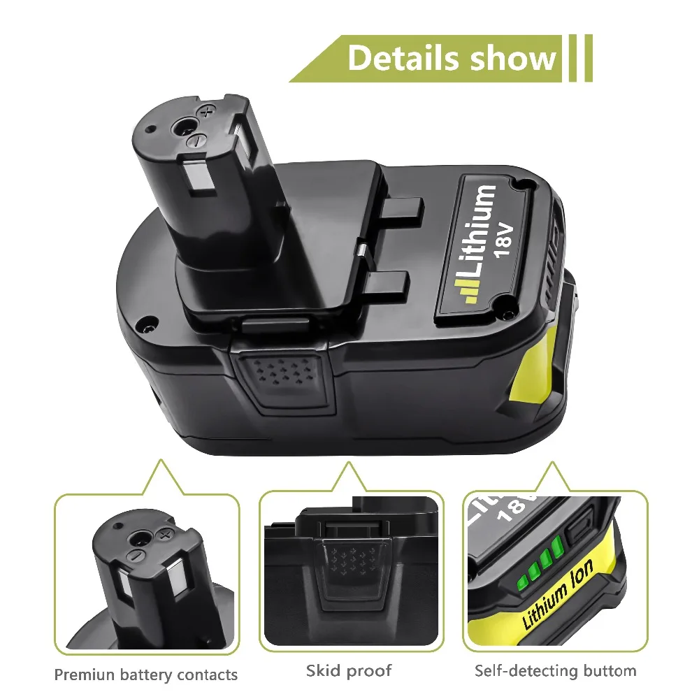 Bonacell 18V 4000mAh Li Ion P108 P 108 аккумуляторная батарея для Ryobi батареи RB18L40 P2000 P310 BIW180