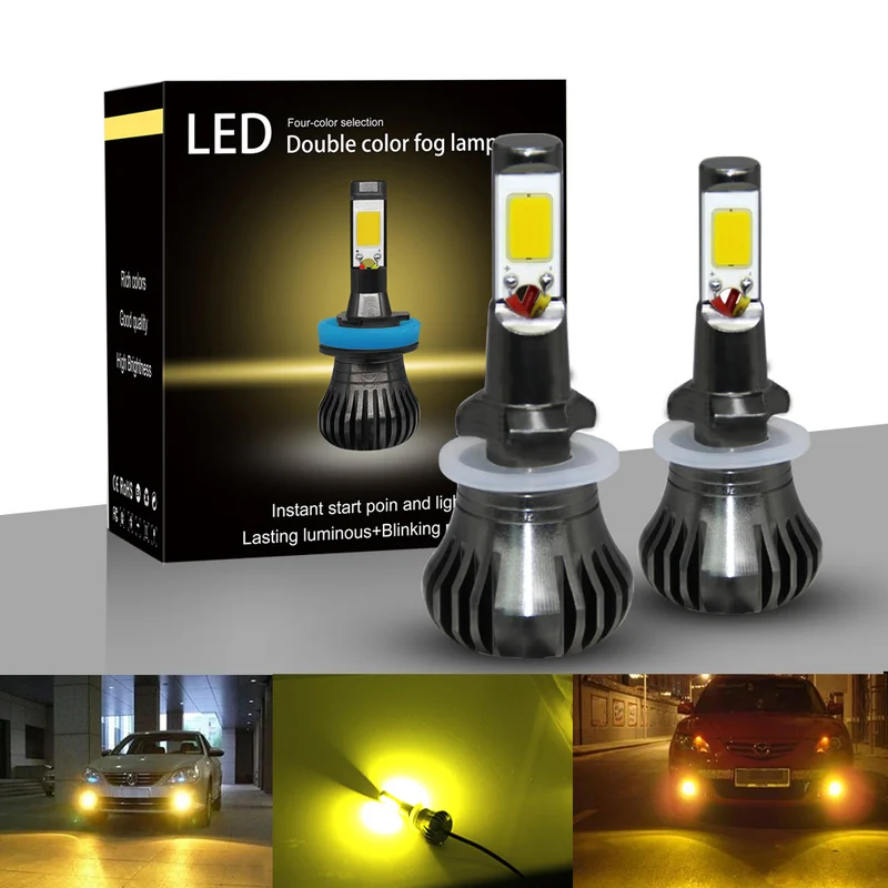2 шт. светодиодные лампы 880/881 COB 6000 лм 3000 К|Передние LED-фары для авто| |