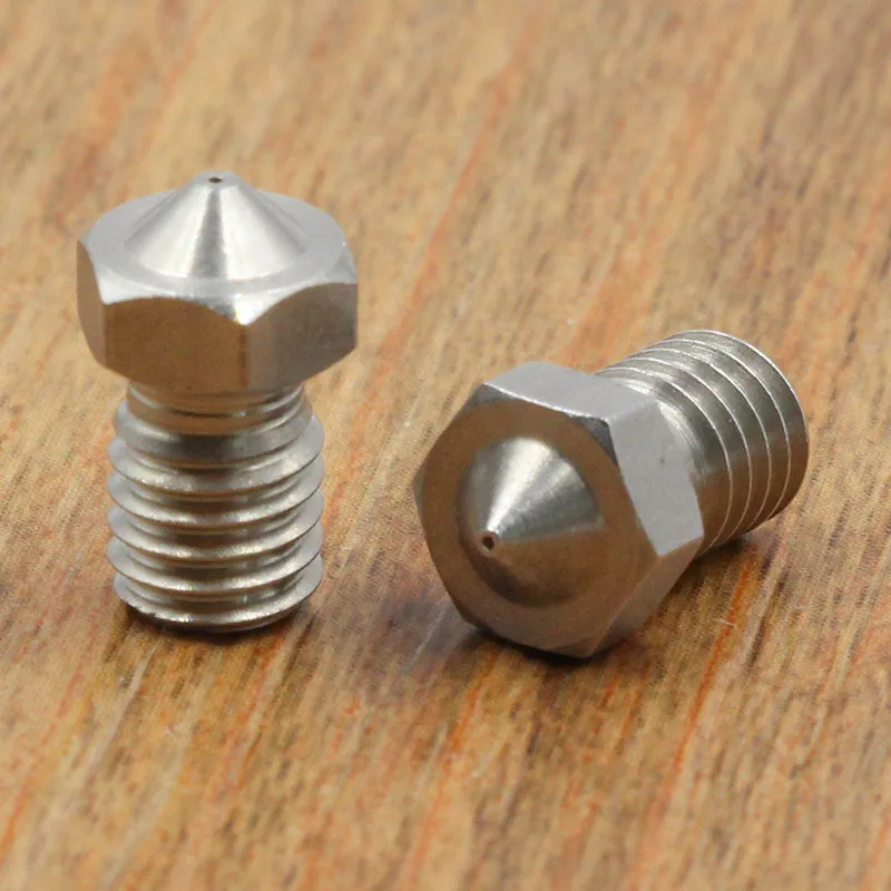 1Pc 3D Printer J-Head Extruder Stainless Steel Nozzle 0.25/0.4/0.5/0.6/0.8/1.0 For 1.75mm 3mm Filament E3D V6& V5