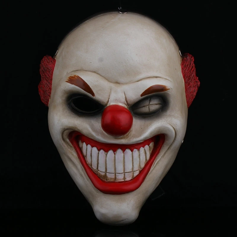 Halloween Payday2 Collector's edition game harvest day 2 red nose clown resin mask male cospla man show | Дом и сад