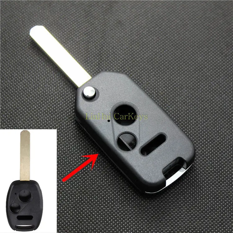 

10 шт. PINECONE для HONDA FIT CRV CITY CIVIC ACCORD чехол для ключа 2 + 1 кнопочный неострое лезвие модифицированный чехол для ключа дистанционного управления