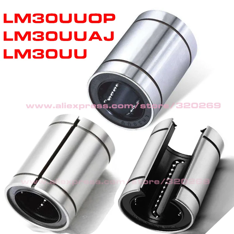 4 шт. LM30UU LM30UUOP LM30UUAJ открытые 30x45x64Mm линейного движения шариковых подшипников для 30