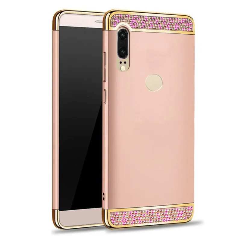 Цветной Кристальный чехол для Huawei Y9 2019 ударопрочный Жесткий ПК силиконовый Y5 Y6 Y7