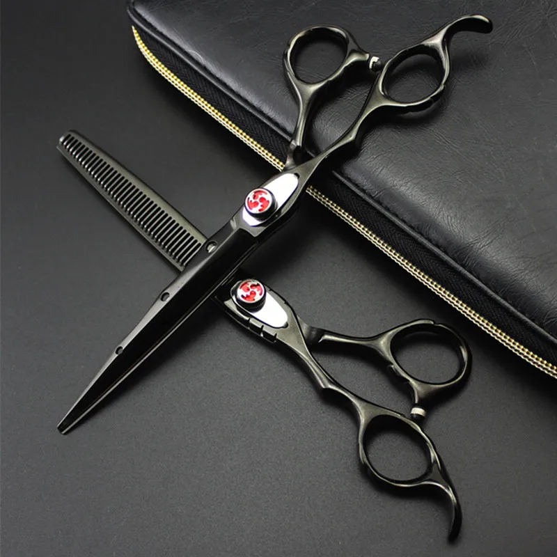 

Professional japan steel Left handed 7 inch Laser wire hair scissors cutting barber makas thinning shears hairdressing scissors