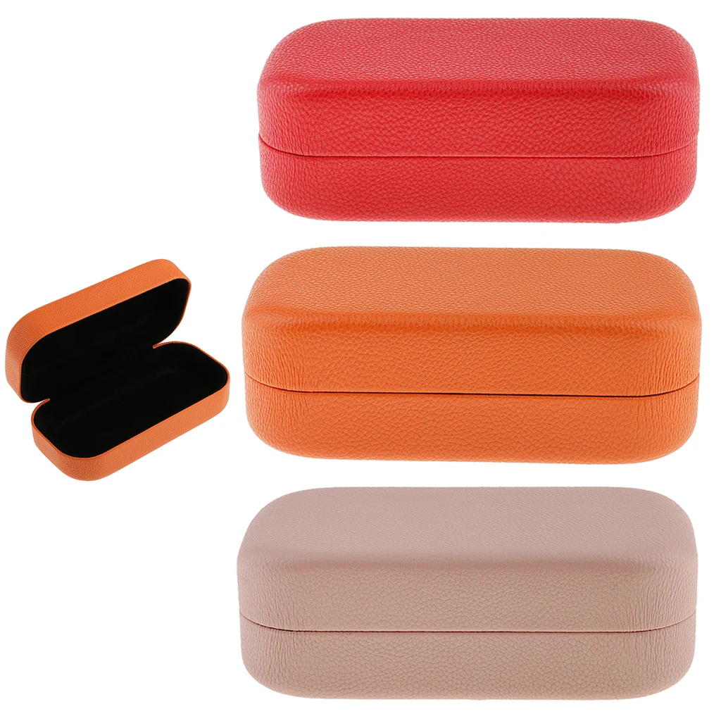 

PU Leather Sunglasses Case Hard Glasses Cases Woman Mens Solid Eyeglass Box 16*8*5.4cm