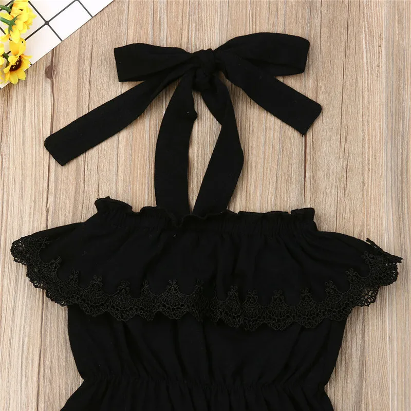 Боди с лямкой на шее для маленьких девочек летняя хлопковая одежда модная