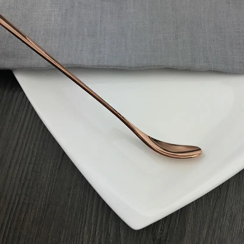 Медовая ложка из чистой меди для смешивания с длинной ручкой кофейная латунные