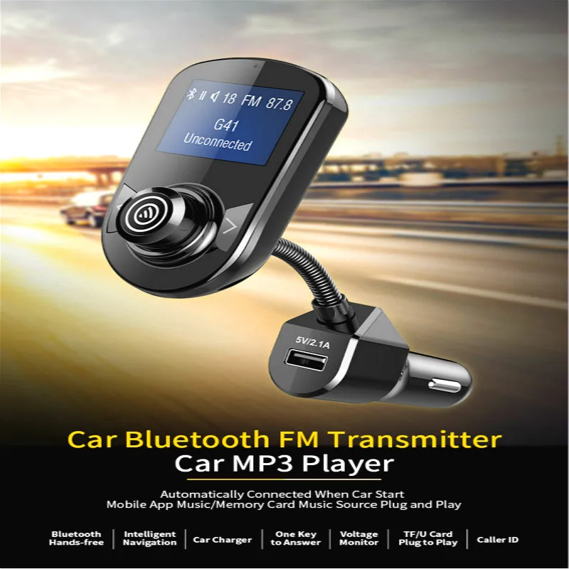 Автомобильный Bluetooth FM модулятор передатчик стерео Авто Hands Free MP3 плеер аудио адаптер USB быстрая зарядка Зажигалка автомобильные аксессуары