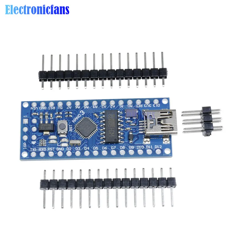 Плата совместимая с интерфейсом Nano V3 ATmega168 CH340 CH340G Mini USB UART модуль 16 МГц 3 в-5 в