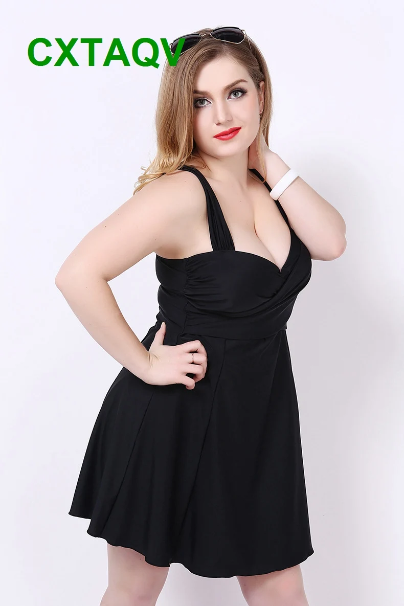 Спинки сплошной купальник плюс Размеры 3XL 4XL Купальники высокой упругой Два Купальник Пляж ванный комплект