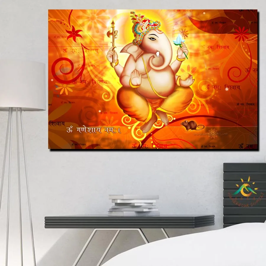 Современная Настенная картина со слоном и Богом постер с изображением поп-арта