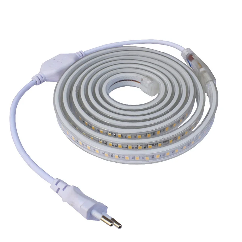 Светодиодные ленты 220V 5630 120LED/м Водонепроницаемый гибкий Гостиная украшения для