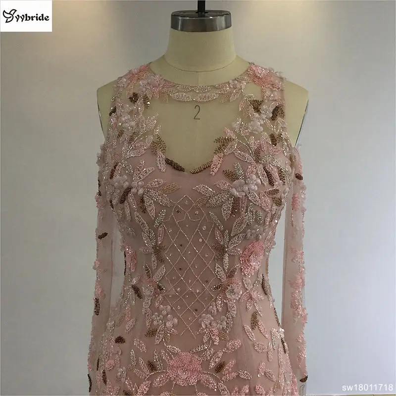 Платье с круглым вырезом длинным рукавом и юбкой годе|scoop neck bridesmaid dress|neck floatneck therapy