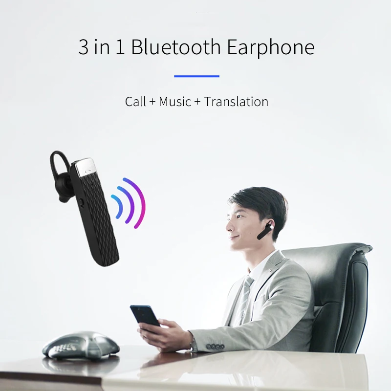 OUSU 33 языков бесплатная зарядка переводчик наушники Bluetooth 5 0 беспроводные TWS hifi бас
