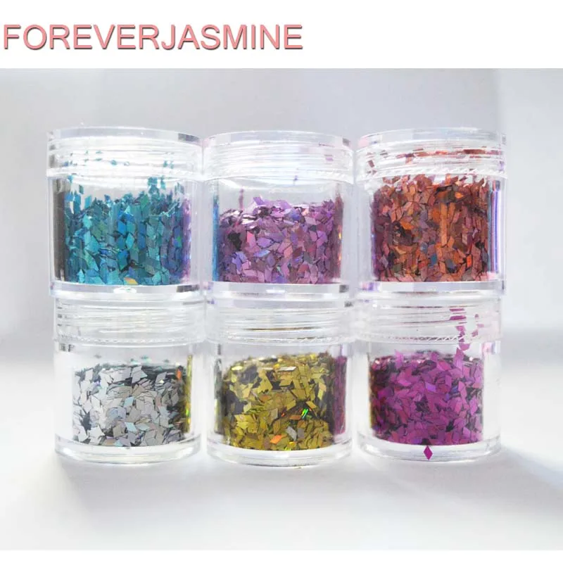 FOREVERJASMINE 12 шт. Серебристые сверкающие радужные бриллиантовые блестящие