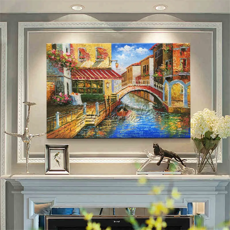 Картина на холсте Венеция итальянский пейзаж настенные художественные