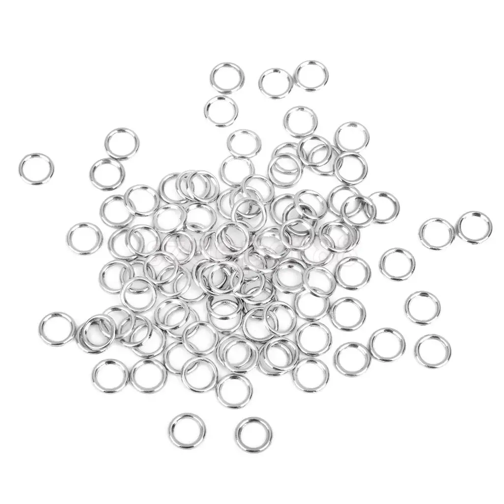 

SPMART Iron Lingerie Adjustable Sewing Bra Round Rings Buckles 6mm 100Pcs Silver