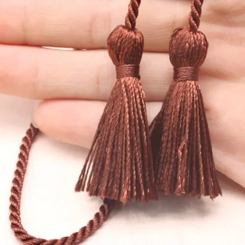 Brown 1pcs 50 мм подхваты для штор с кисточками полиэстер кисточки ручной работы для дома Висячие шторы для шитья Свадебные украшения одежды 1 шт - Цвет: Brown 1pcs