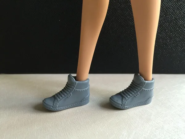 Обувь для кукол обувь на плоской подошве серая Барби BBI367|doll shoes|shoes for dollsflat doll shoes |