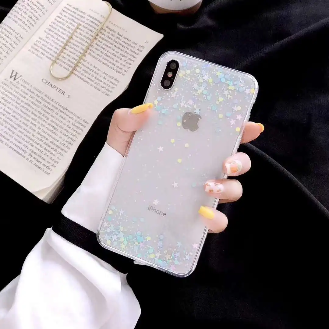 meng huan bai Роскошный чехол из фольги для Xiaomi 8 Lite 8SE 9 Redmi 5 Plus Note 5 6 7 Pro, мягкий чехол с блестками - Цвет: meng huan bai