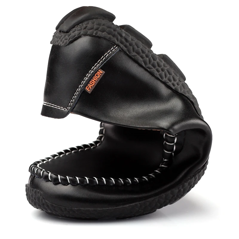 Модные мужские повседневные туфли из натуральной кожи комфортные на плоской