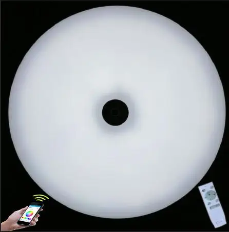 white style remote RGB затемняемый Светодиодный Bluetooth музыкальный потолочный светильник с двумя динамиками 90-260 в современный светодиодный потолочный светильник для 15~ 30 квадратных метров - Цвет корпуса: white style remote