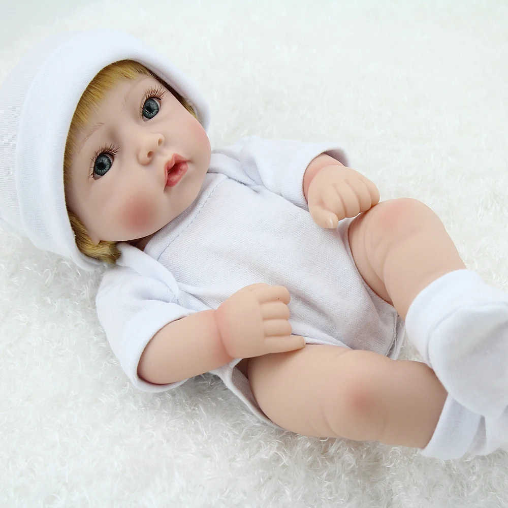 NPKDOLL 10 дюймов Bebe Reborn Младенцы силиконовая кукла мини Развивающие игрушки для
