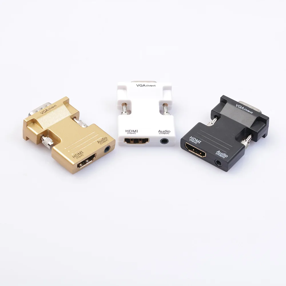 20 шт./лот HDMI Переходник VGA Мама-папа аудиоадаптер с поддержкой выхода сигнала 1080P |