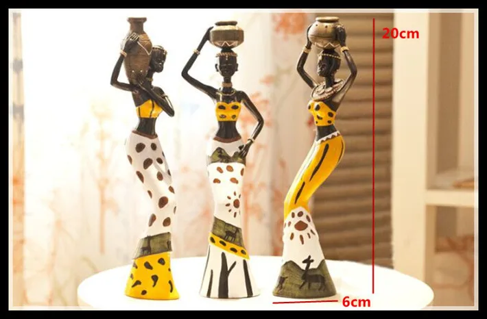 3 шт./компл. креативный винтажный подарок африканские девушки смолы предметы
