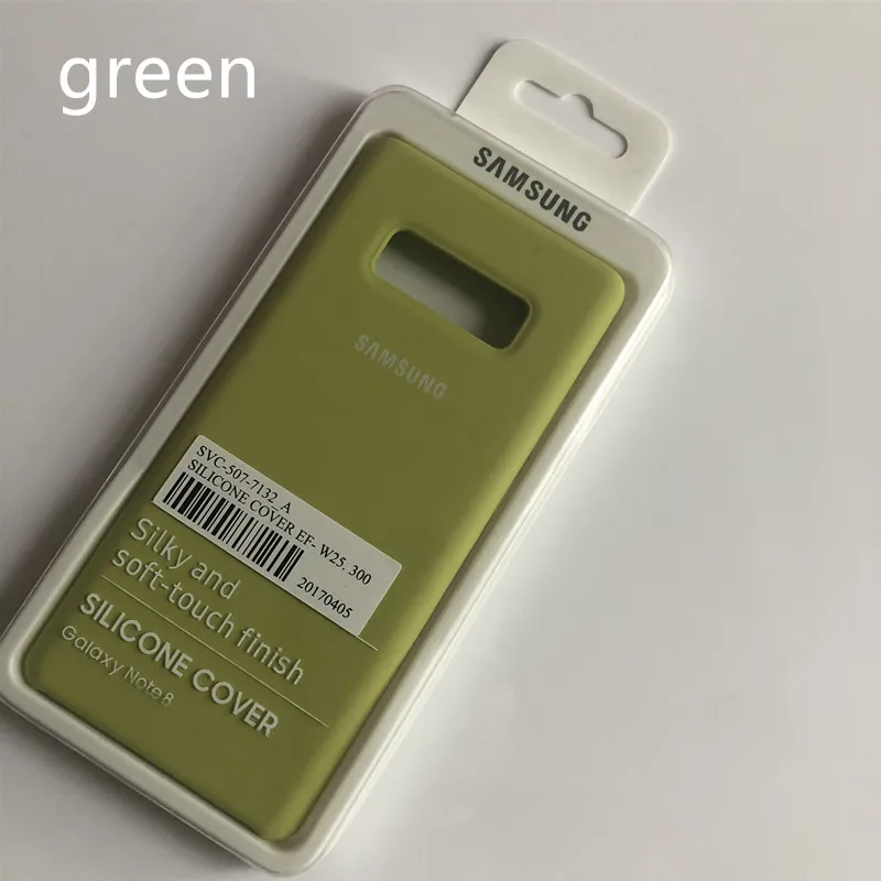 green samsung galaxy note 8 жидкий силиконовый чехол шелковистый мягкий на ощупь защитный чехол для galaxy note 8 Упаковка - Цвет: green