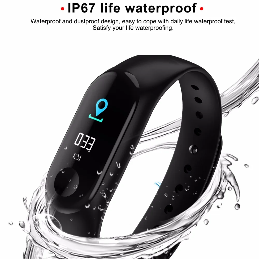 

Smart Wrist Band Heart Rate Bluetooth M3 Men Sport Watch Fitness Tracker Waterproof Smart Wristband for Kids Women Men