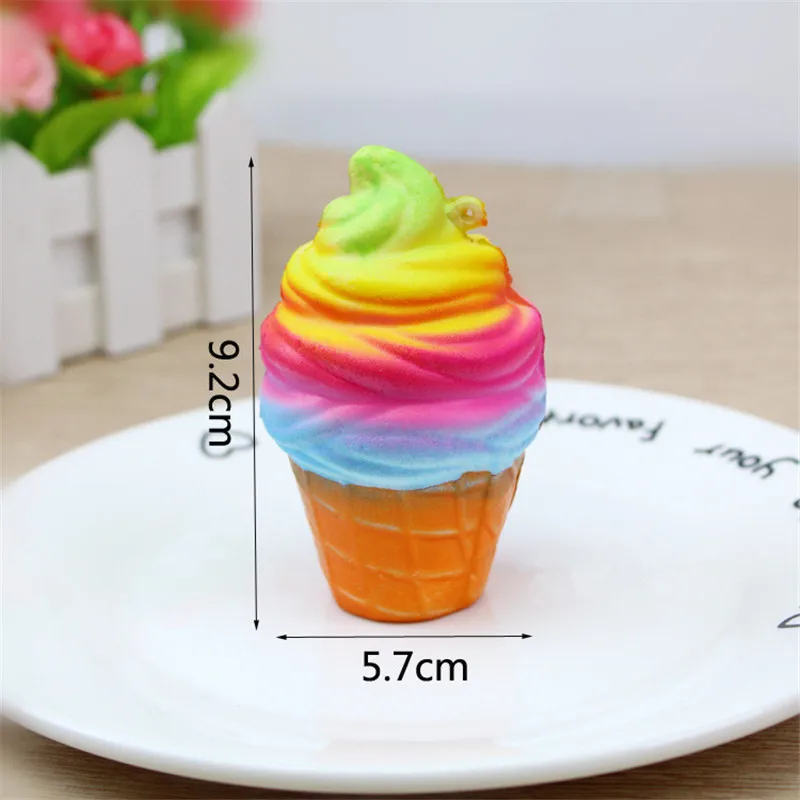 10 см мороженое милое сжимающее питание снимает стресс замедляет рост красочные