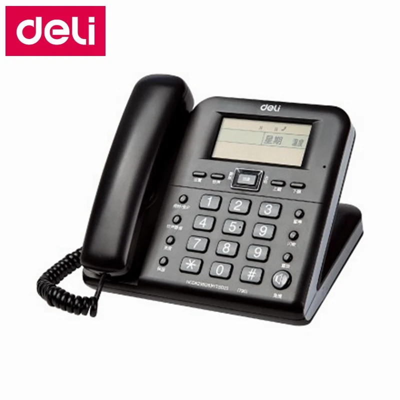 [Readstar] Deli 790 шнуровой телефон домашнего офиса сигнализации телефон Идентификатор вызывающего абонента отображения записей отображения даты и времени