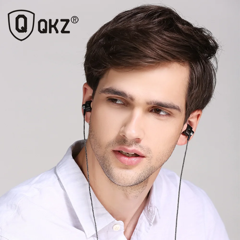 Наушники QKZ KD2 fone de ouvido двойной драйвер дополнительные басы турбо широкий звук