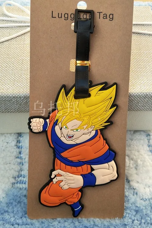 Dragon Ball Аниме аксессуары для путешествий багажная бирка на чемодан ID адрес портативный держатель тегов багажная этикетка Новинка - Цвет: Коричневый
