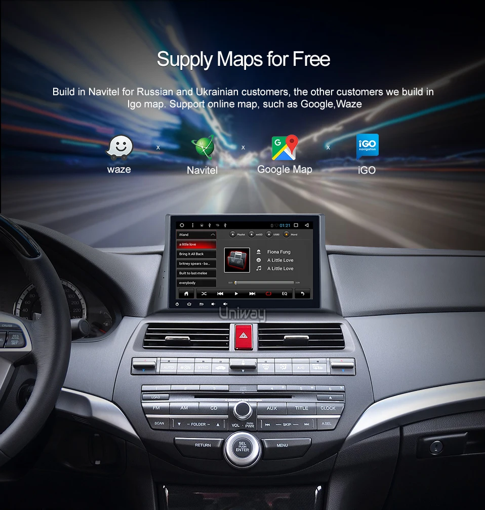 Uniway MYG1071 2G+ 32G android 8,1 автомобильный dvd для Honda Accord 8 2008 2009 2010 2011 2012 Автомобильный Радио Видео плеер gps навигация автомобиля
