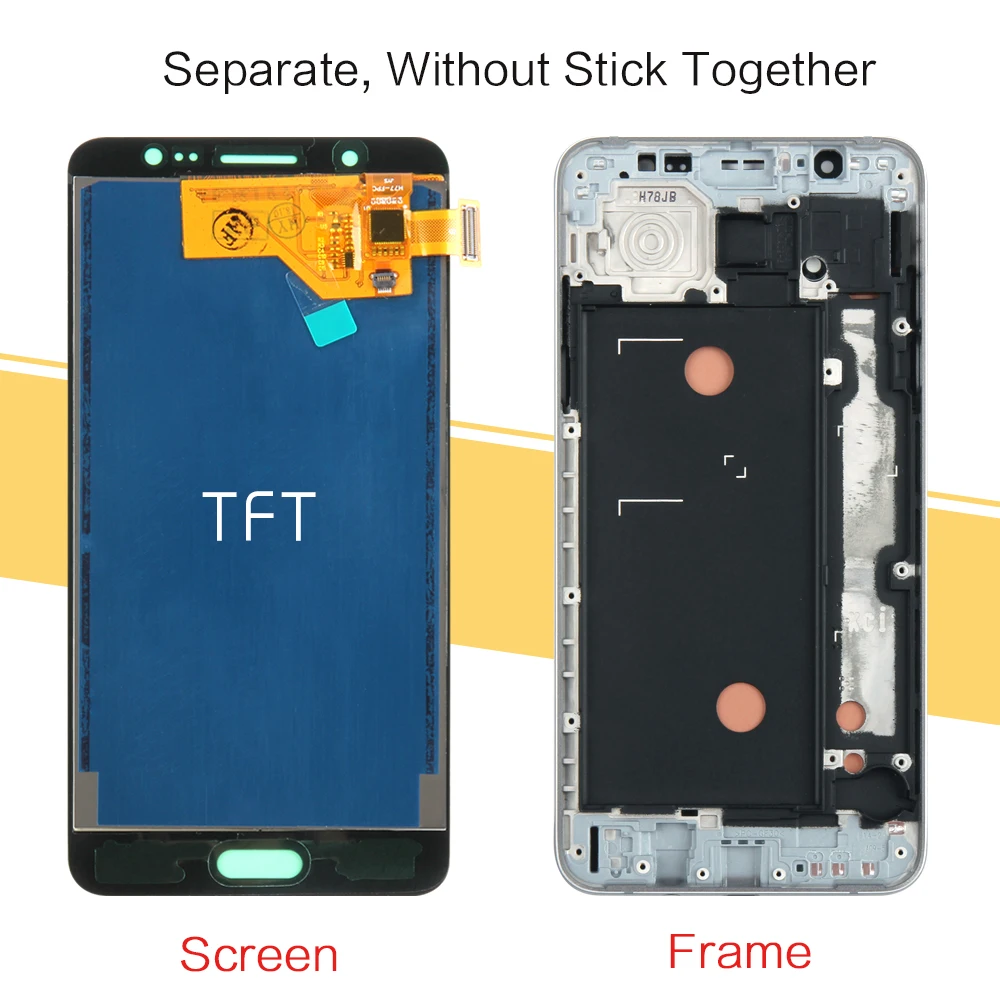 TFT экран для samsung Galaxy J5 2016 J510 lcd J510F Дисплей сенсорный дигитайзер стеклянная рамка