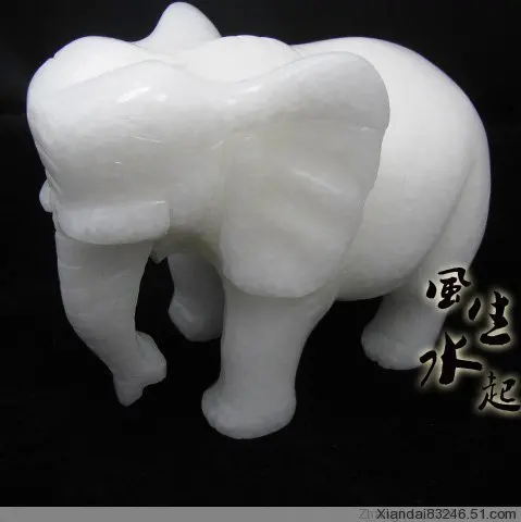 Натуральный Белый Мраморный кварцевый кристалл слон|cave| |
