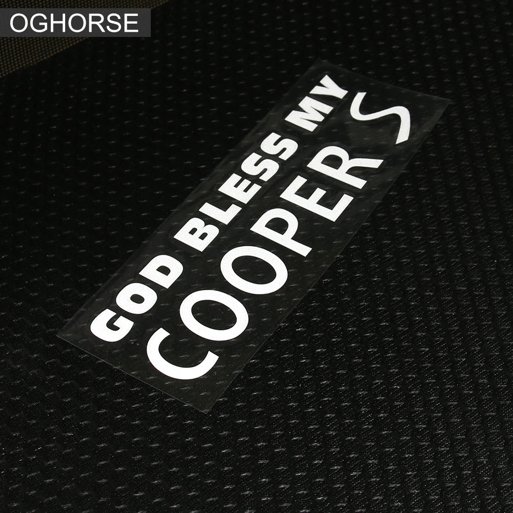 Наклейка на багажник наклейка God Bless My Cooper one r50 r53 r56 r57 r60 f56 f60 r61 f54 f55 | Автомобили и
