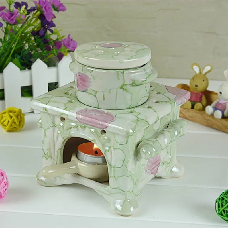 Керамическая горелка с большой емкостью орнаменты лампа для благовоний со