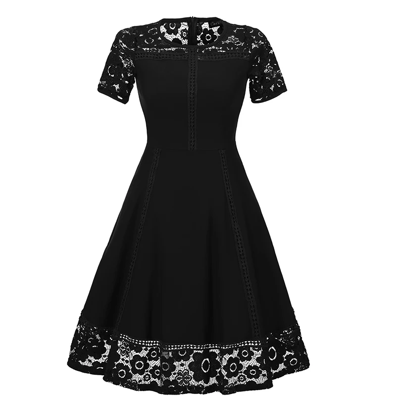 Пикантные Винтаж Лето Кружево круглый Средства ухода за кожей шеи короткий рукав